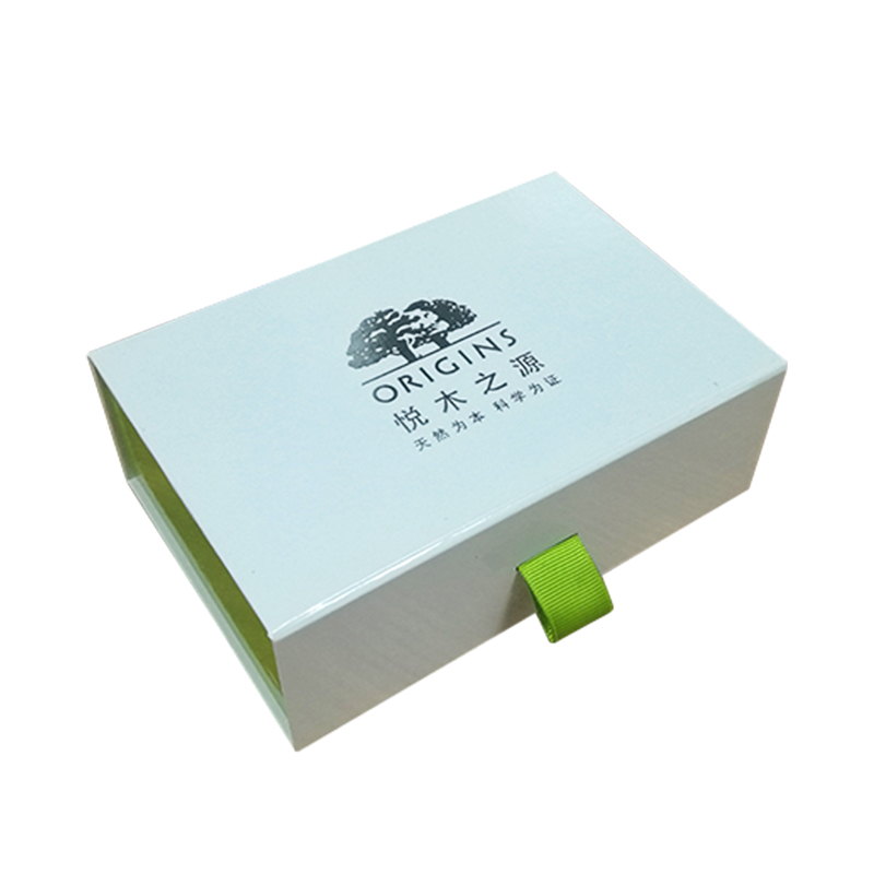 Skin care book shape magnet paper box ribbon hotstamping tatter tray BS001