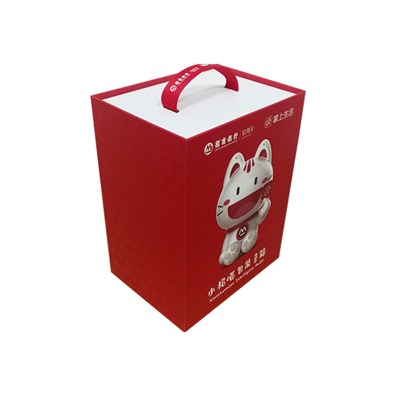 Speaker Book shape paper box with ribbon handle spot UV BS006