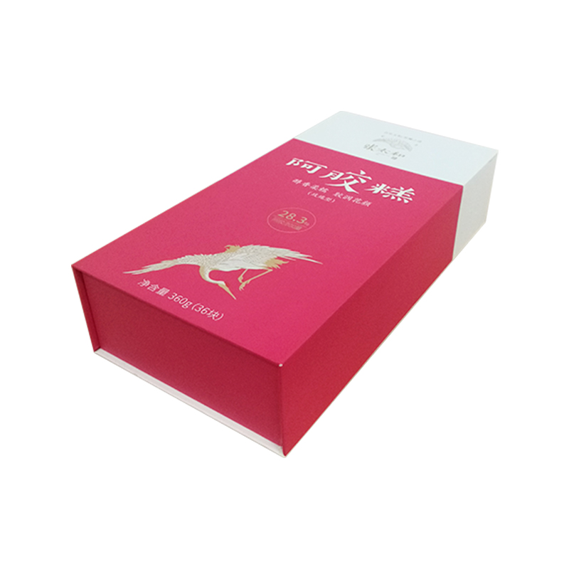 Food book shape paper box with magnet hot stamping paper tray BS009