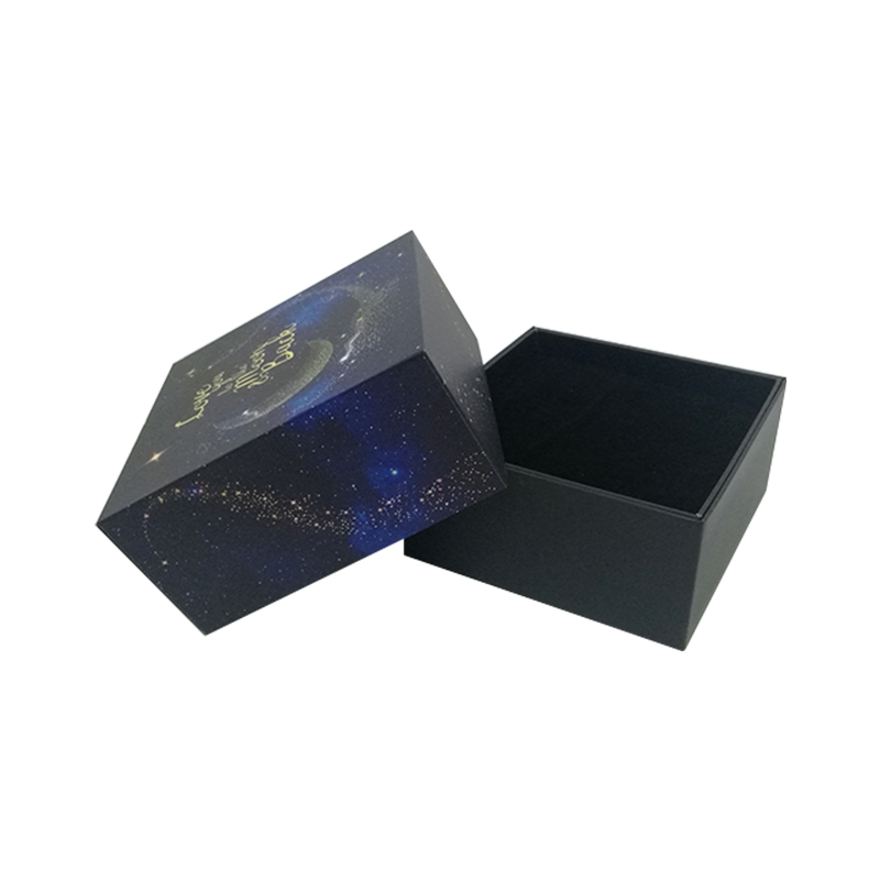 Jewelry top and base paper box with two layer base box velvet sponge tray YTD003