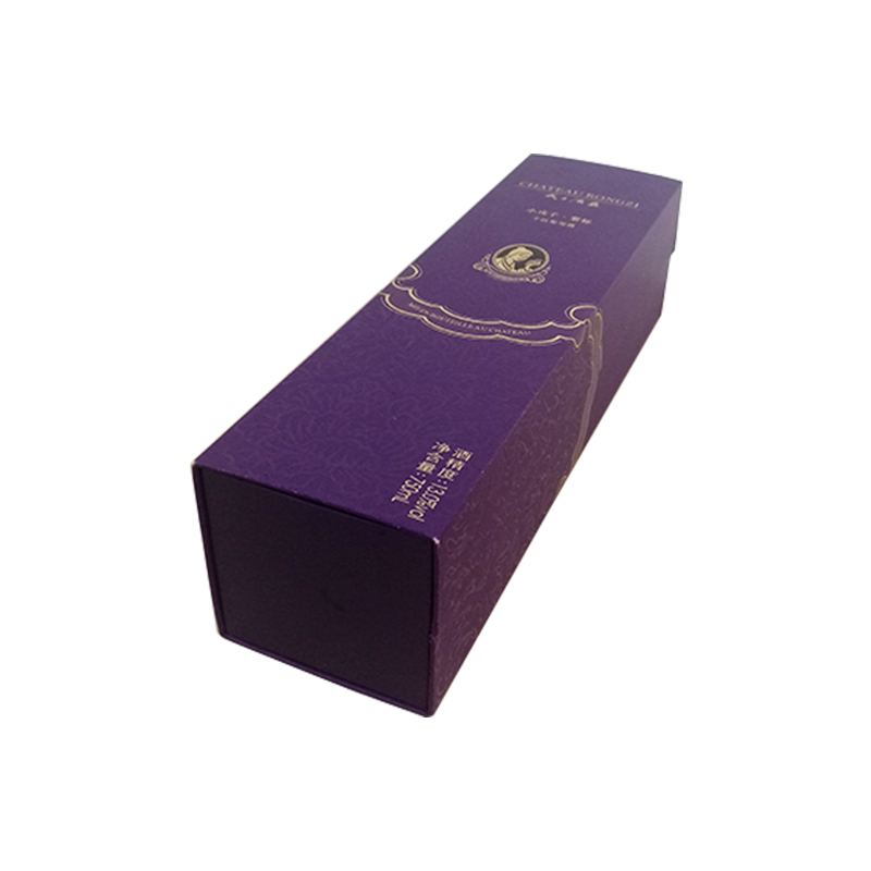 Wine book shape paper box with EVA tray special paper spot uv hot stamping BS018