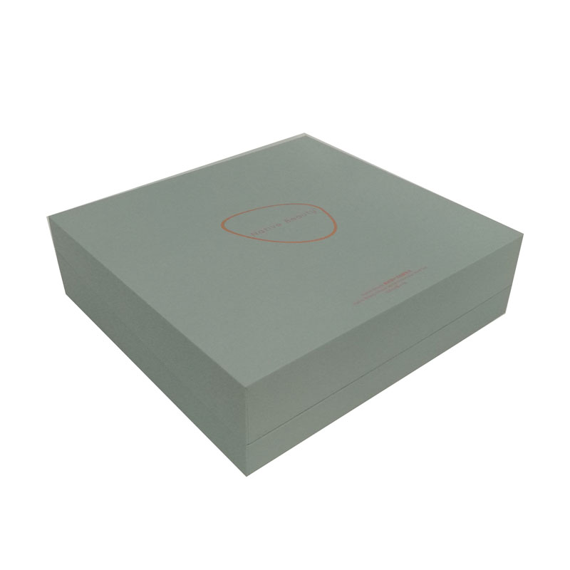 Cosmetic sample box and skin care open lid box with paper embossing hot stamping BS015